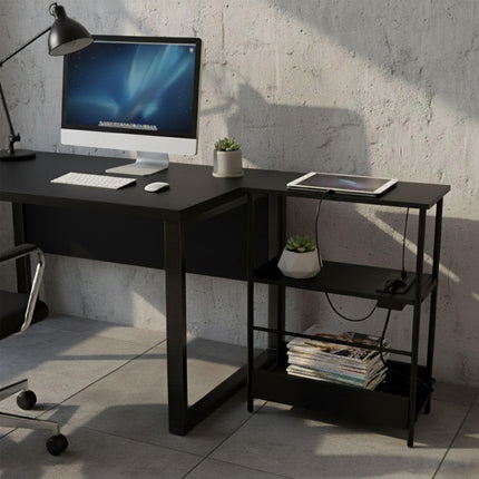 Odkládací stolek s nabíjecí stanicí, USB porty, dřevěný povrch