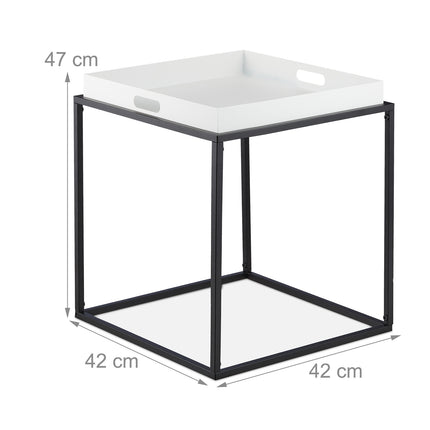 Bijzettafel met dienblad