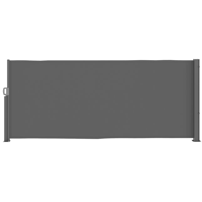 Tmavě šedá výsuvná boční markýza, 300x140cm, zástěna