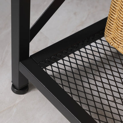 Rustikální hnědá komoda, 6 polic, industriální design