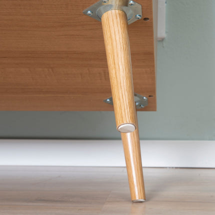 Komoda s otevřenými přihrádkami, skandinávský design, přírodní bílá
