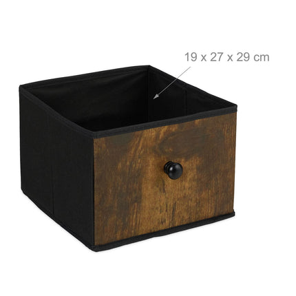 Komoda se 6 zásuvkami – kovový rám, textilní úložné boxy
