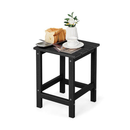 Odkládací stolek odolný vůči povětrnosti HDPE stolek Adirondack 36 x 36 x 47 cm černá
