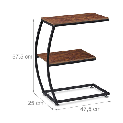 Odkládací stolek industriální design 2 patra