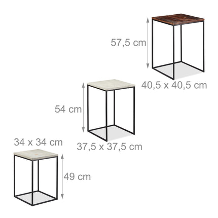 Bijzettafelset van 3
