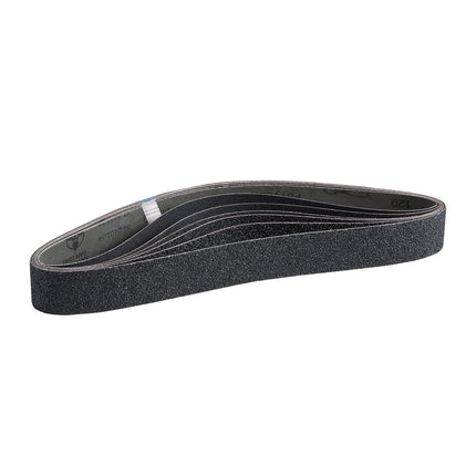 Silicon Carbide Sanding Belts 2x42 in, 6-Pack Grit Set