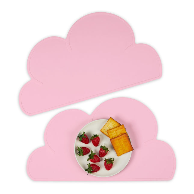 Wolkenförmige Silikon-Tischsets für Kinder, 2er-Set