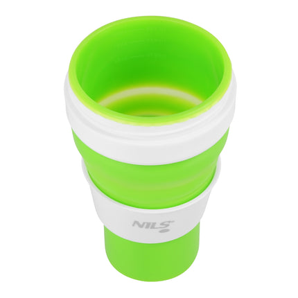 Silikonový skládací kelímek, 600ml, světle zelená