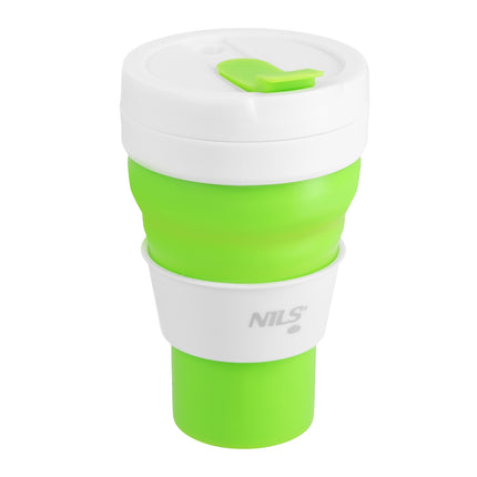 Silikonový skládací kelímek, 600ml, světle zelená