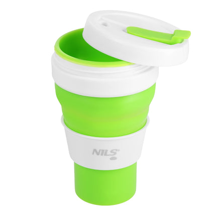 Silikonový skládací kelímek, 600ml, světle zelená