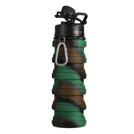 Silicone Folding Water Bottle, 500ml, Green