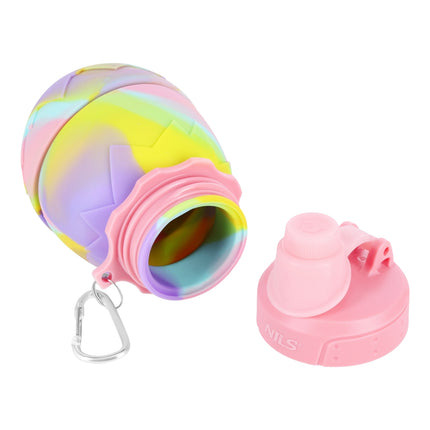 Silicone Folding Water Bottle, 700ml, Pink