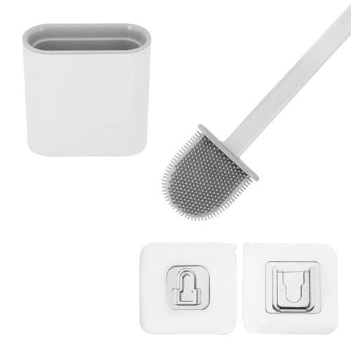 Silikonový WC kartáč s hygienickým větraným držákem