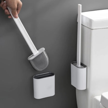 Silikonový WC kartáč s hygienickým větraným držákem