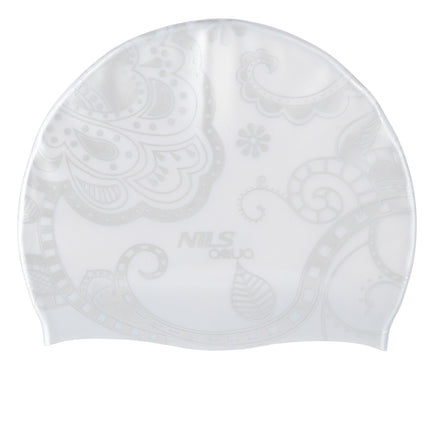 Silver Swimming Cap for Women, Comfortable Fit