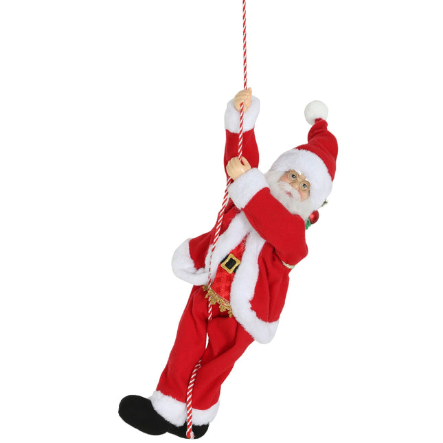 Zpívající šplhající Santa 60cm s dárkem a zvukem