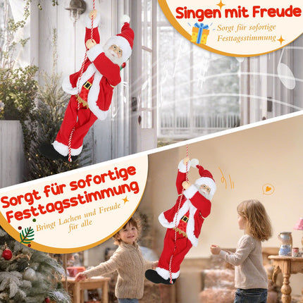 Singing Climbing Santa 60cm with Gift and Sound