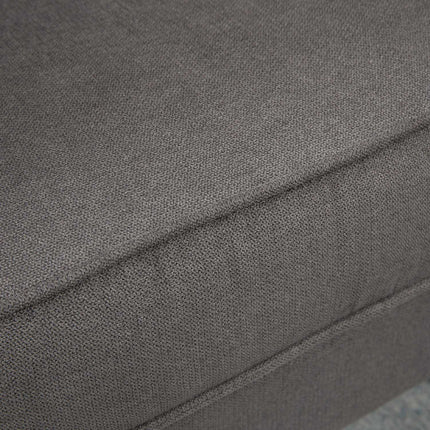 Ušácké relaxační křeslo, tmavě šedý polyester, dřevěné nohy