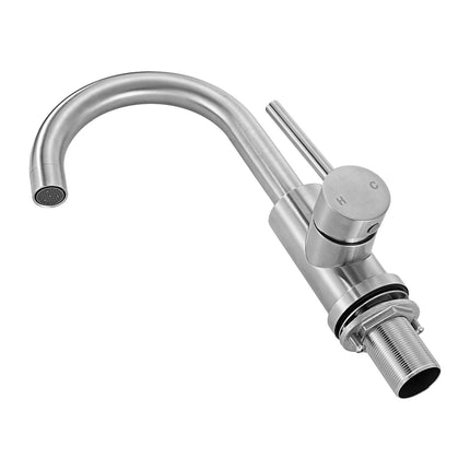 Single Handle Sink Faucet, Brushed Nickel, Anti-Splash 360