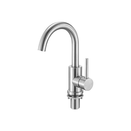 Single Handle Sink Faucet, Brushed Nickel, Anti-Splash 360