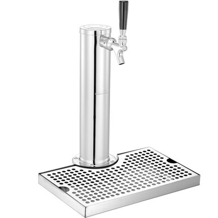 Single Tap Stainless Kegerator Tower Kit – Regulator, S Coupler