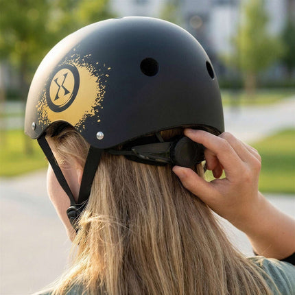 Skate Helmet, Gold, S 52-56 cm, Dial Fit, 11 Vents