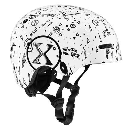 Helma na brusle, bílá, S (52-56cm), lehká, 10 průduchů