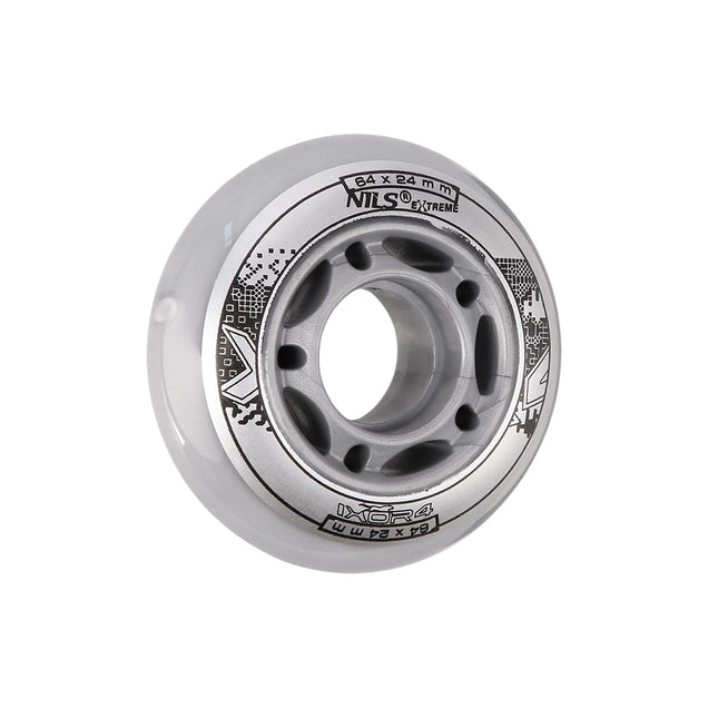 Kolečka na skateboard 64x24mm 82A průhledná, sada 4 ks