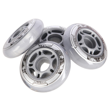 Kolečka na skateboard 72x24mm 82A průhledná (4 ks)