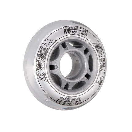 Kolečka na skateboard 72x24mm 82A průhledná (4 ks)