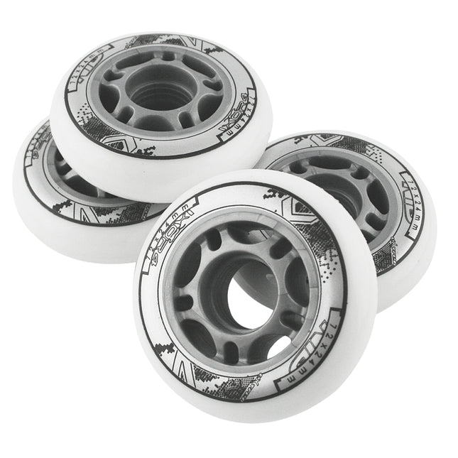 Kolečka na skateboard 72x24mm 82A bílá (sada 4 ks)