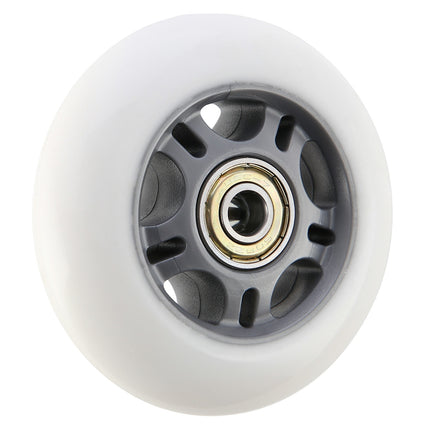Kolečka na skateboard 84x24 82A, bílá, ložiska ABEC-7, sada