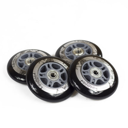 Kolečka na skateboard 90x24 82A a ložiska ABEC-9, sada