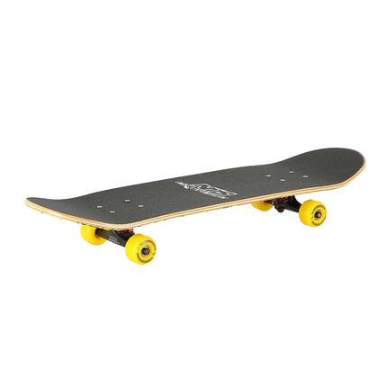Skateboard s barevným motivem červů, jednoduchá deska