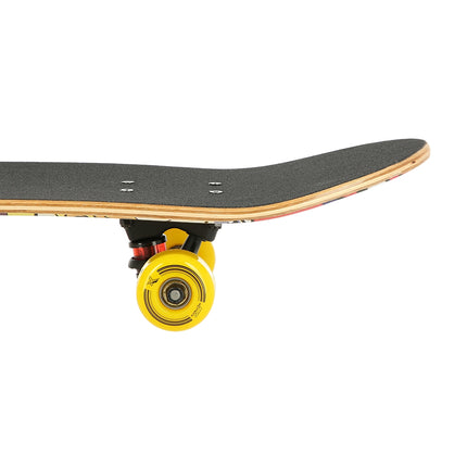Skateboard s barevným motivem červů, jednoduchá deska