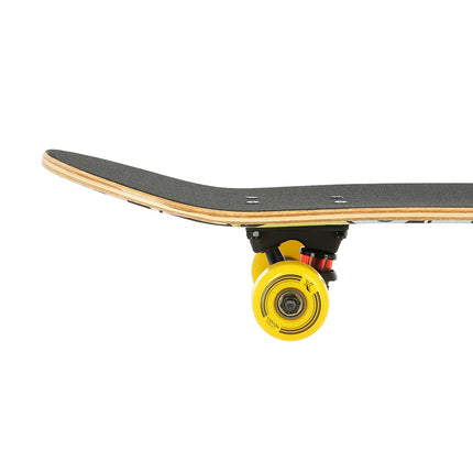 Skateboard s barevným motivem červů, jednoduchá deska