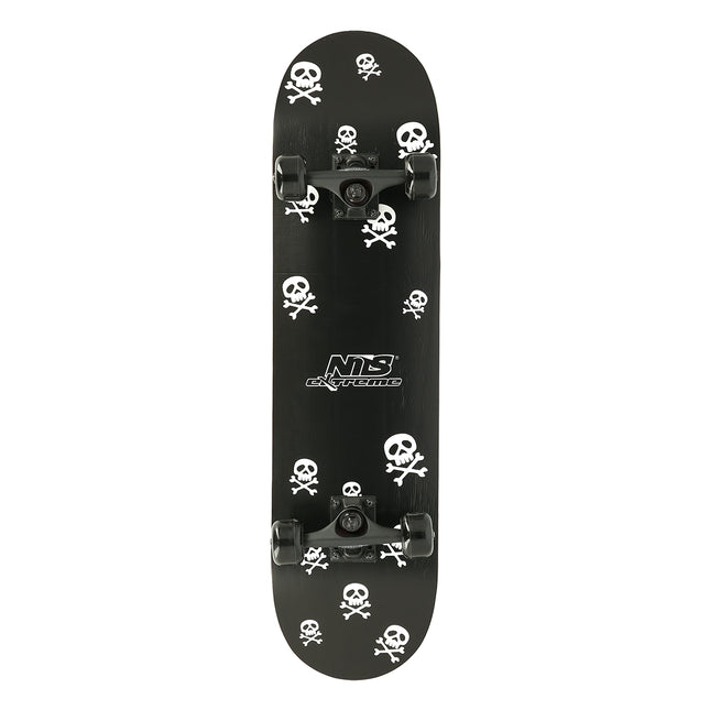 Skateboard s motivem lebek, odolná deska