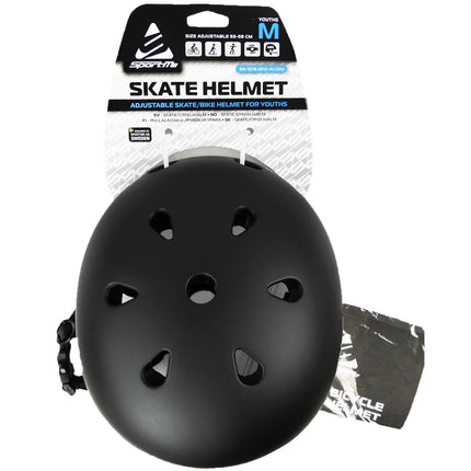 Helma na brusle S 53-58cm černá
