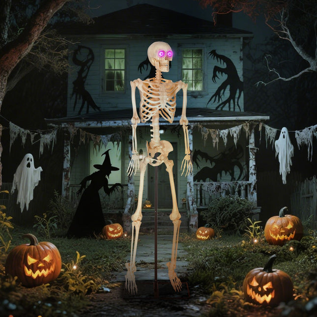 Skeleton Figure, Halloween Decoration, 152 cm, Sound-Activated