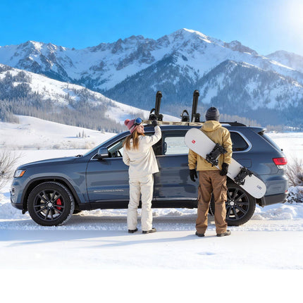Ski And Snowboard Roof Rack, 6 Skis or 4 Boards, Lock