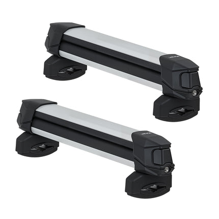 Ski and Snowboard Roof Rack, 4 Skis or 2 Boards, Lock