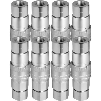 Skid Steer Hydraulic Quick Couplers, 1/2 in NPT, 8 Pairs