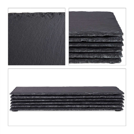 Slate tiles oblong in sets of 6