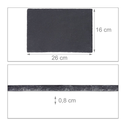 Slate tiles oblong in sets of 6