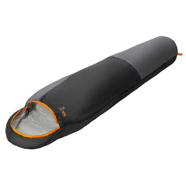 Spací pytel, ultralehký, šedo-oranžový, kompaktní