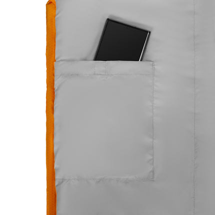 Spací pytel, ultralehký, šedo-oranžový, kompaktní