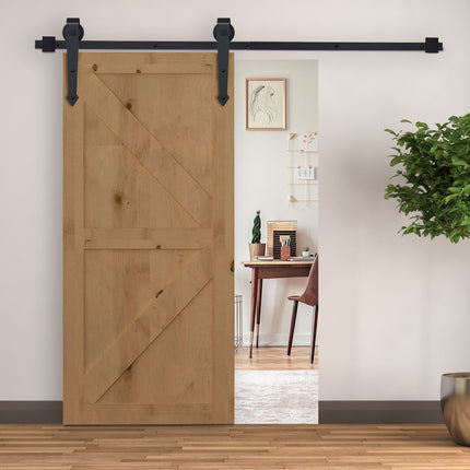 Sada posuvných dveří 200 cm z uhlíkové oceli, černá
