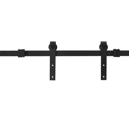 Sliding door system, Carbon steel, 183 cm, Black