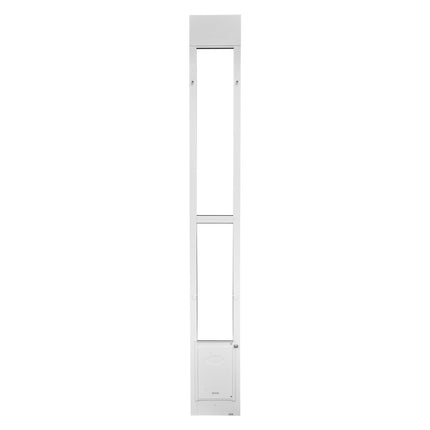 Sliding Glass Dog Door Insert, 91–96 in, Locking, Aluminum Frame