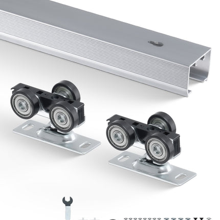 Sliding Pocket Door Track Kit, 6 Ft, 220 Lb, 24–36 In
